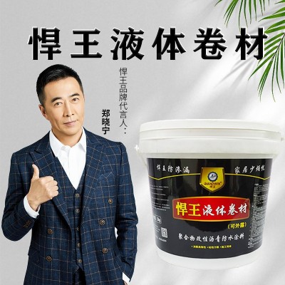 工厂批发悍王防水涂料液体卷材小包装屋顶地面沥青防水防潮材料